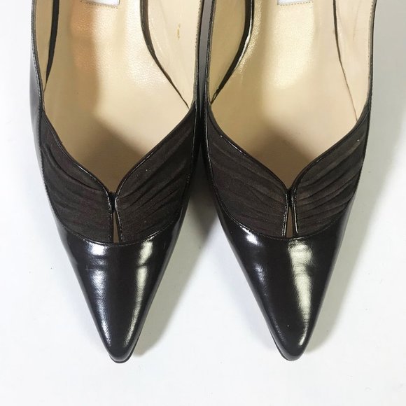 Jimmy Choo Short Heel Dark Brown Slingback - 40.5 - Picture 4 of 7